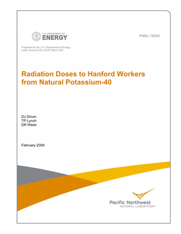 Radiation Doses to Hanford Workers from Natural Potassium-40