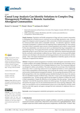 Causal Loop Analysis Can Identify Solutions to Complex Dog Management Problems in Remote Australian Aboriginal Communities