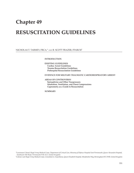 Chapter 49 Resuscitation Guidelines