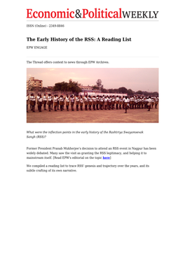 The Early History of the RSS: a Reading List