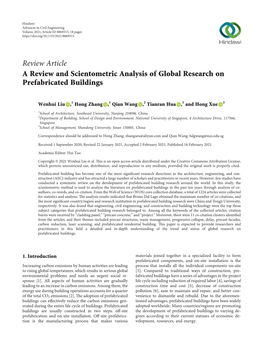 A Review and Scientometric Analysis of Global Research on Prefabricated Buildings