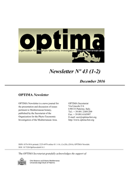 OPTIMA Newsletter 43