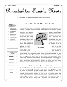 Pannebakker Familie Niews