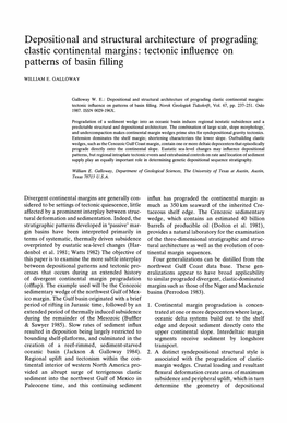 Depositional and Structural Architecture of Prograding Clastic Continental Margins: Tectonic Inftuence on Patterns of Basin Filling