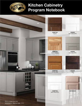 Kitchen Cabinetry Program Notebook