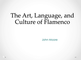 The Art, Language, and Culture of Flamenco