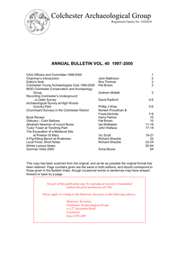 Bulletin 40 1997-2000