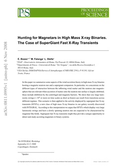 Hunting for Magnetars in High Mass X-Ray Binaries. the Case Of