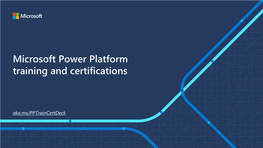 Power Platform Training + Certification Guide