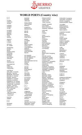 WORLD PORTS (Country Wise)