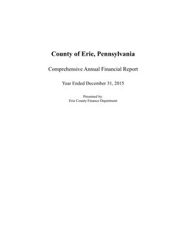 County of Erie, Pennsylvania