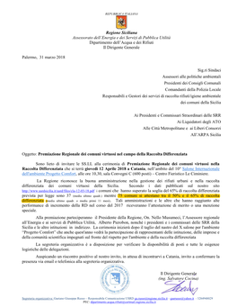 Assessorato Dell'energia E Dei Servizi Di Pubblica Utilità Dipartimento Dell