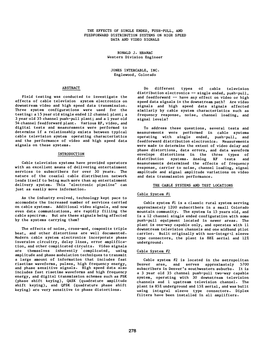 The Effects of Single Ended, Push-Pull, and Feedforward Distribution Systems on High Speed Data and Video Signals