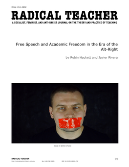 Free Speech and Academic Freedom in the Era of the Alt-Right