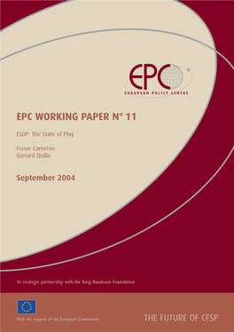 Epc Working Paper N° 11