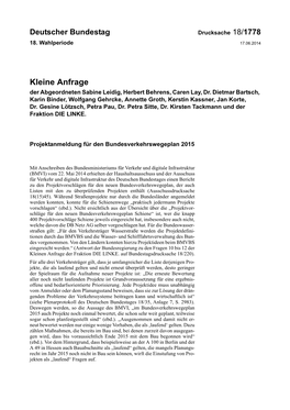 Kleine Anfrage Der Abgeordneten Sabine Leidig, Herbert Behrens, Caren Lay, Dr