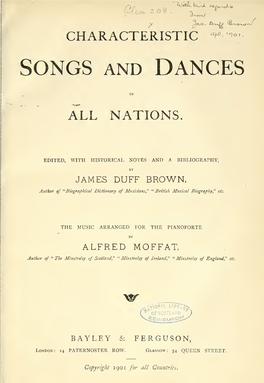 Characteristic Songs and Dances of All Nations