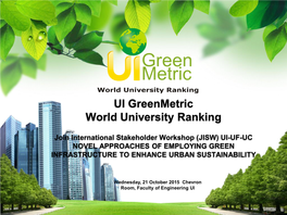 UI Greenmetric World University Ranking