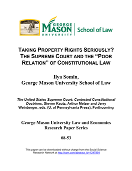 Ilya Somin, George Mason University School of Law