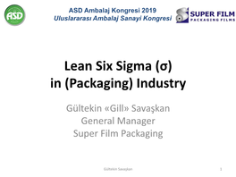 Lean Six Sigma (Σ) in (Packaging) Industry