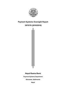 Payment Systems Oversight Report 2075/76 (2018/2019)