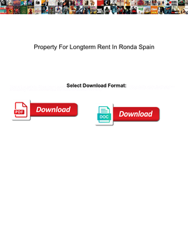 Property for Longterm Rent in Ronda Spain