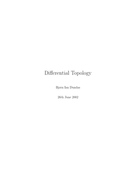 Differential Topology