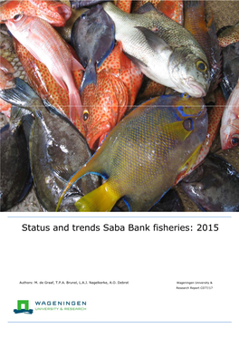 Status and Trends Saba Bank Fisheries: 2015