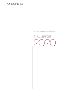 Konzernquartalsmitteilung Zum 1. Quartal 2020