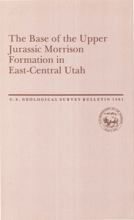 The Base of the Upper Jurassic Morrison Formation in East-Central Utah