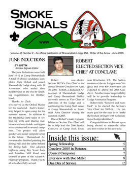 Smoke Signals Editor ELECTED SECTION VICE
