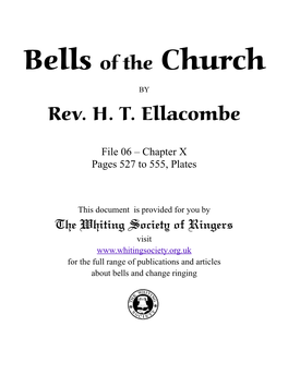 Bells of the Church Rev. H. T. Ellacombe