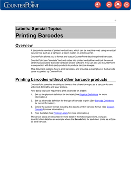 Printing Barcodes