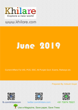 June-2019 E-Magazine Khilare