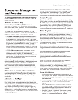 Ecosystem Management and Forestry 1