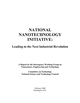 National Nanotechnology Initiative