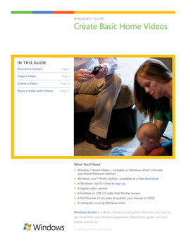 Create Basic Home Videos