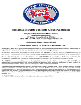 Massachusetts State Collegiate Athletic Conference