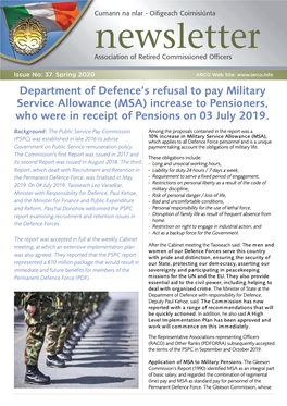 Department of Defence's Refusal to Pay Military Service Allowance