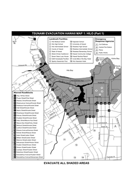 Tsunami Evacuation Map 01 Hilo ‎(Part