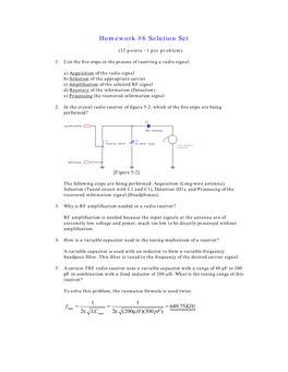 Homework #6 Solution Set