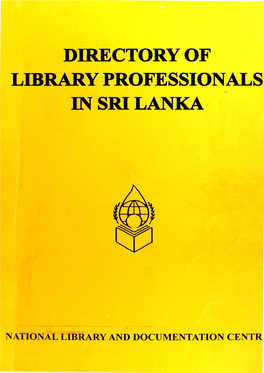 Directory of Library Professionals in Sri Lanka