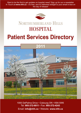 Patient Services Directory 2011