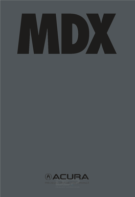 Acura 2022 MDX Brochure