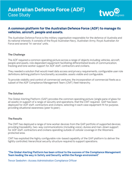 Australian Defence Force (ADF) Case Study