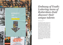 Embassy of Youth: Loitering Teens of Rotterdam-Zuid Discover Their Unique Talents