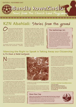 Newsletter 3 November 2007 English & Zulu.Indd