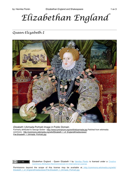 Elizabeth & Elizabethan England