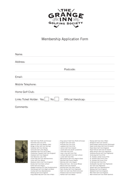 Membership Application Form