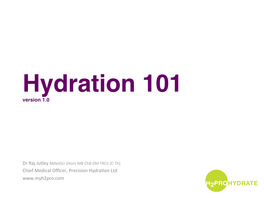 Hydration 101 Version 1.0